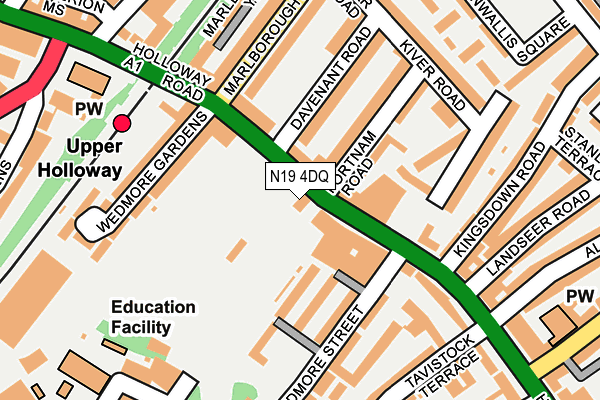 N19 4DQ map - OS OpenMap – Local (Ordnance Survey) N19 4DQ map - OS OpenMap – Local (Ordnance Survey)