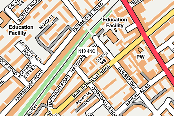 N19 4NQ map - OS OpenMap – Local (Ordnance Survey) N19 4NQ map - OS OpenMap – Local (Ordnance Survey)