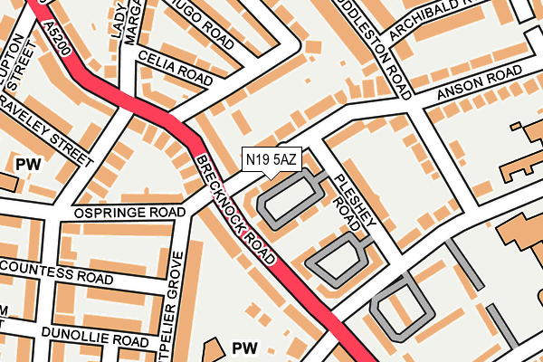 N19 5AZ map - OS OpenMap – Local (Ordnance Survey) N19 5AZ map - OS OpenMap – Local (Ordnance Survey)