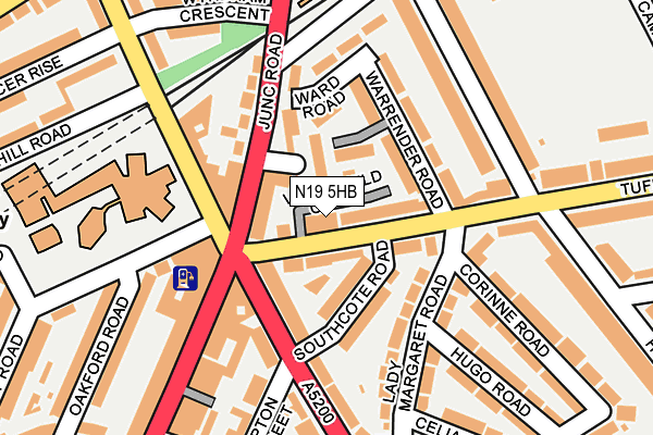 N19 5HB map - OS OpenMap – Local (Ordnance Survey) N19 5HB map - OS OpenMap – Local (Ordnance Survey)