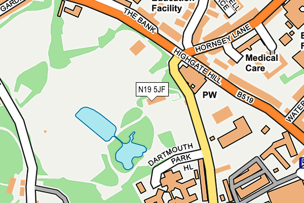 N19 5JF map - OS OpenMap – Local (Ordnance Survey) N19 5JF map - OS OpenMap – Local (Ordnance Survey)