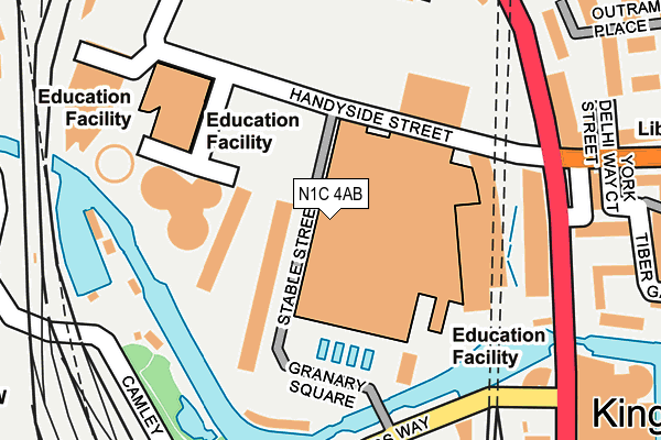 N1C 4AB map - OS OpenMap – Local (Ordnance Survey)