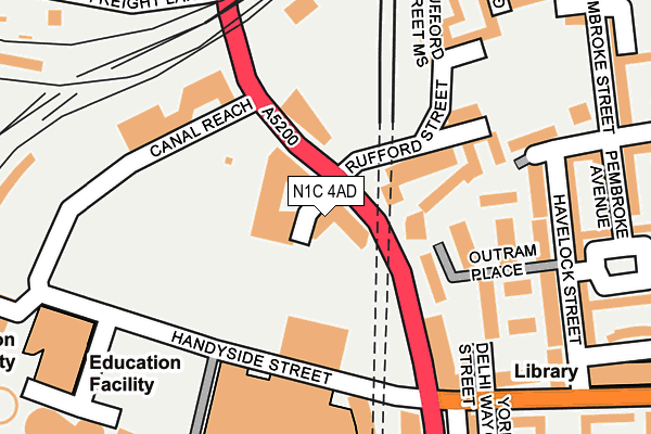 N1C 4AD map - OS OpenMap – Local (Ordnance Survey) N1C 4AD map - OS OpenMap – Local (Ordnance Survey)