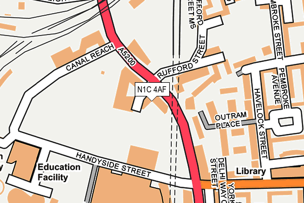 N1C 4AF map - OS OpenMap – Local (Ordnance Survey) N1C 4AF map - OS OpenMap – Local (Ordnance Survey)