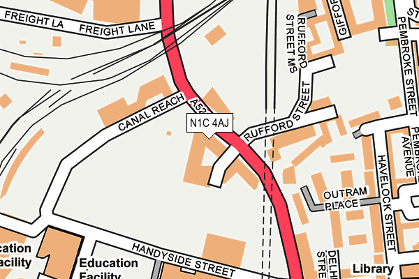 N1C 4AJ map - OS OpenMap – Local (Ordnance Survey) N1C 4AJ map - OS OpenMap – Local (Ordnance Survey)