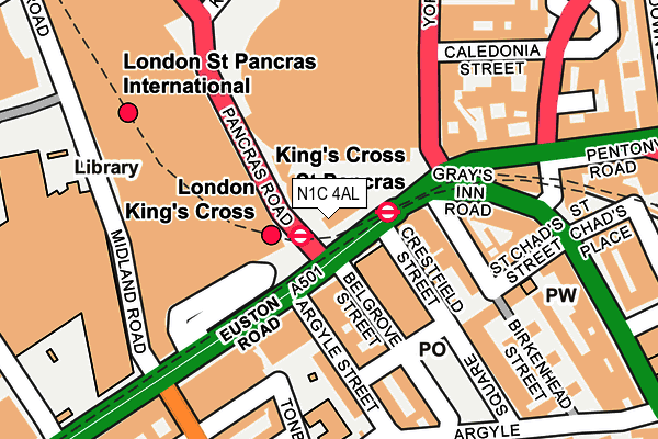 N1C 4AL map - OS OpenMap – Local (Ordnance Survey) N1C 4AL map - OS OpenMap – Local (Ordnance Survey)