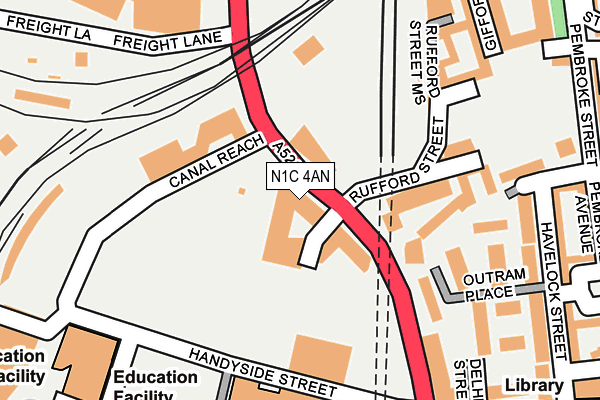 N1C 4AN map - OS OpenMap – Local (Ordnance Survey) N1C 4AN map - OS OpenMap – Local (Ordnance Survey)