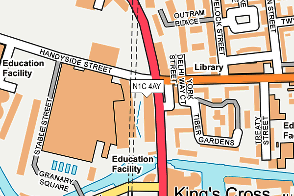 N1C 4AY map - OS OpenMap – Local (Ordnance Survey) N1C 4AY map - OS OpenMap – Local (Ordnance Survey)