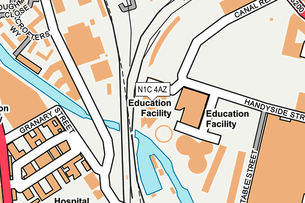 N1C 4AZ map - OS OpenMap – Local (Ordnance Survey) N1C 4AZ map - OS OpenMap – Local (Ordnance Survey)