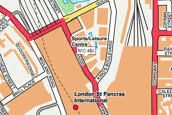 N1C 4BJ map - OS OpenMap – Local (Ordnance Survey) N1C 4BJ map - OS OpenMap – Local (Ordnance Survey)