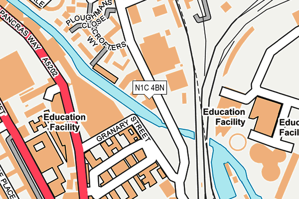 N1C 4BN map - OS OpenMap – Local (Ordnance Survey) N1C 4BN map - OS OpenMap – Local (Ordnance Survey)