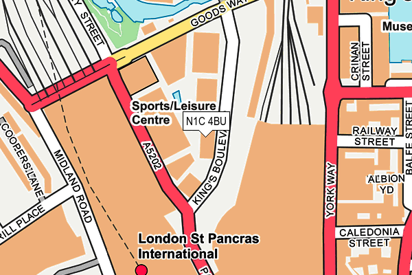 N1C 4BU map - OS OpenMap – Local (Ordnance Survey) N1C 4BU map - OS OpenMap – Local (Ordnance Survey)