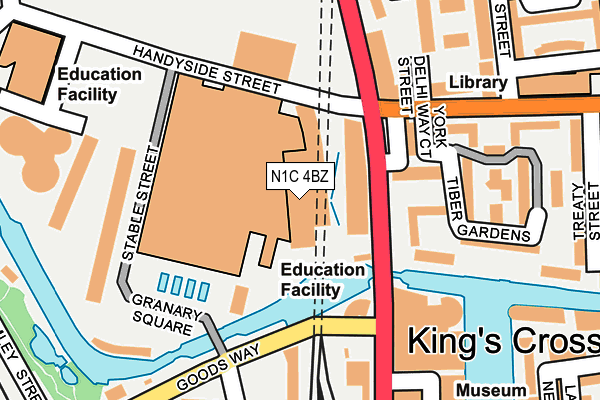 N1C 4BZ map - OS OpenMap – Local (Ordnance Survey) N1C 4BZ map - OS OpenMap – Local (Ordnance Survey)