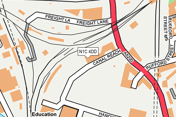 N1C 4DD map - OS OpenMap – Local (Ordnance Survey) N1C 4DD map - OS OpenMap – Local (Ordnance Survey)