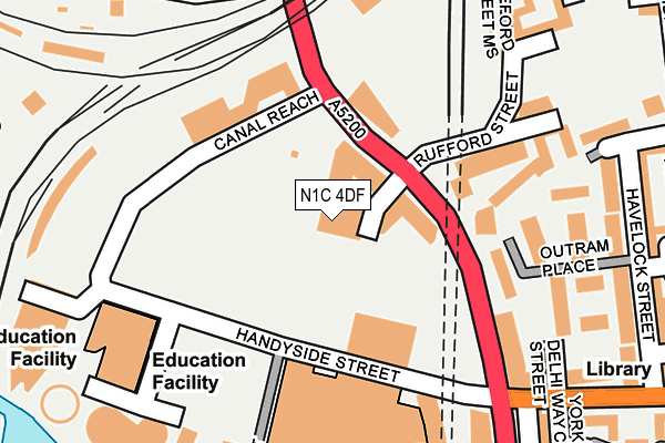 N1C 4DF map - OS OpenMap – Local (Ordnance Survey) N1C 4DF map - OS OpenMap – Local (Ordnance Survey)