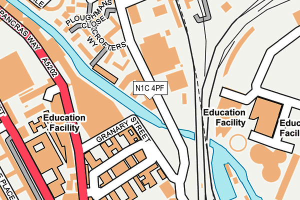 N1C 4PF map - OS OpenMap – Local (Ordnance Survey) N1C 4PF map - OS OpenMap – Local (Ordnance Survey)