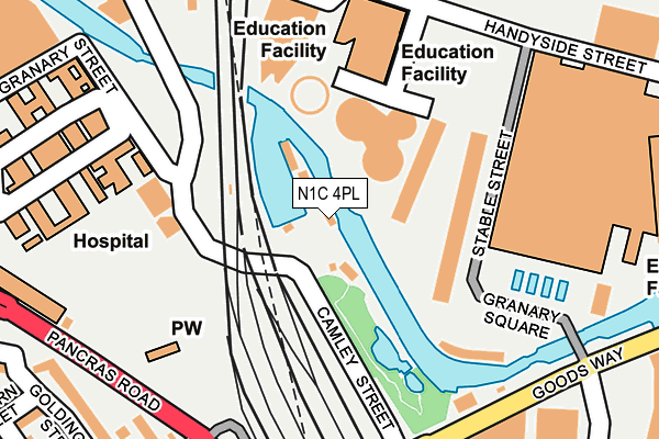 N1C 4PL map - OS OpenMap – Local (Ordnance Survey) N1C 4PL map - OS OpenMap – Local (Ordnance Survey)