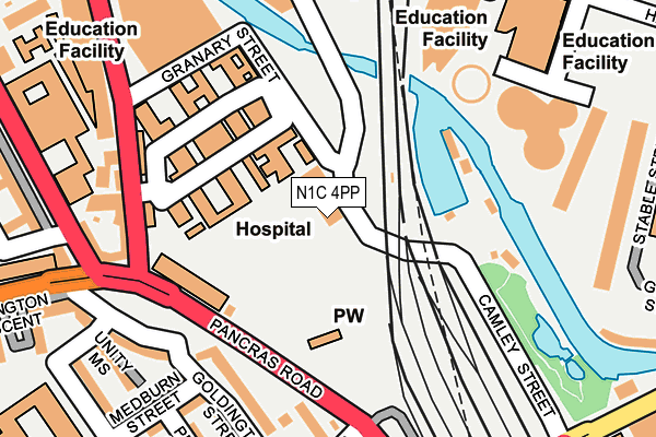 N1C 4PP map - OS OpenMap – Local (Ordnance Survey) N1C 4PP map - OS OpenMap – Local (Ordnance Survey)
