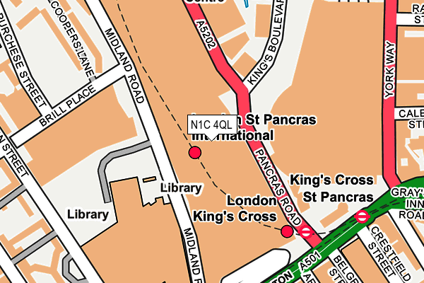 N1C 4QL map - OS OpenMap – Local (Ordnance Survey) N1C 4QL map - OS OpenMap – Local (Ordnance Survey)