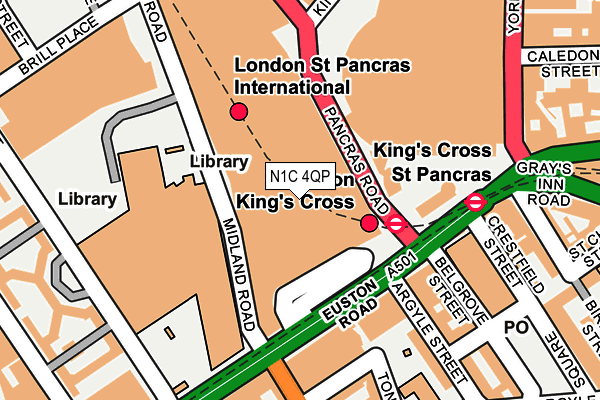 N1C 4QP map - OS OpenMap – Local (Ordnance Survey) N1C 4QP map - OS OpenMap – Local (Ordnance Survey)