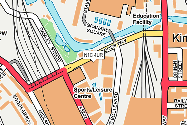 N1C 4UR map - OS OpenMap – Local (Ordnance Survey) N1C 4UR map - OS OpenMap – Local (Ordnance Survey)