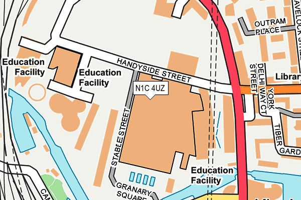 N1C 4UZ map - OS OpenMap – Local (Ordnance Survey)