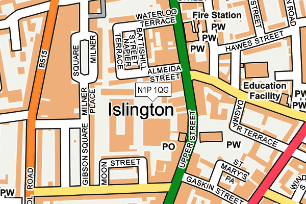 N1P 1QG map - OS OpenMap – Local (Ordnance Survey) N1P 1QG map - OS OpenMap – Local (Ordnance Survey)