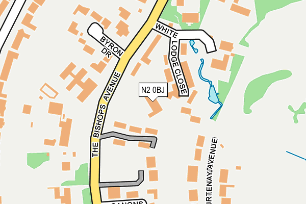N2 0BJ map - OS OpenMap – Local (Ordnance Survey) N2 0BJ map - OS OpenMap – Local (Ordnance Survey)