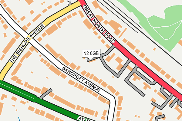N2 0GB map - OS OpenMap – Local (Ordnance Survey) N2 0GB map - OS OpenMap – Local (Ordnance Survey)