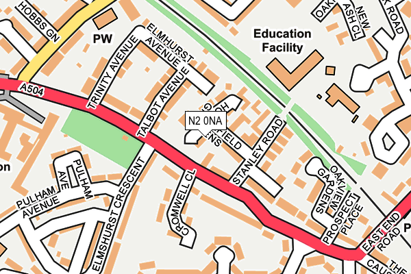 N2 0NA map - OS OpenMap – Local (Ordnance Survey) N2 0NA map - OS OpenMap – Local (Ordnance Survey)