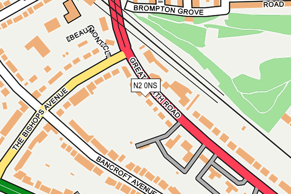 N2 0NS map - OS OpenMap – Local (Ordnance Survey) N2 0NS map - OS OpenMap – Local (Ordnance Survey)