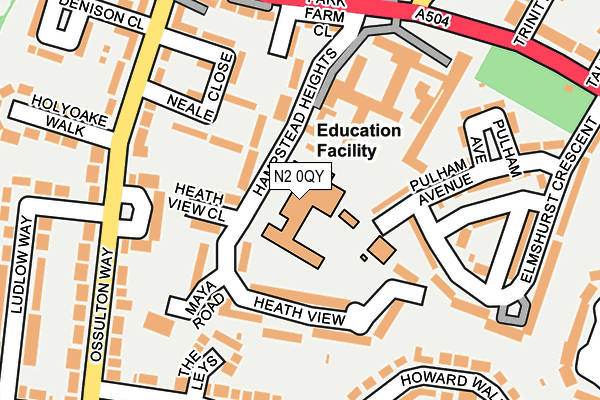 N2 0QY map - OS OpenMap – Local (Ordnance Survey) N2 0QY map - OS OpenMap – Local (Ordnance Survey)