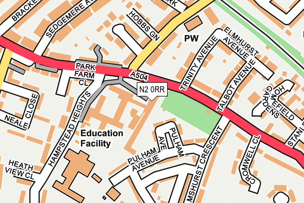 N2 0RR map - OS OpenMap – Local (Ordnance Survey) N2 0RR map - OS OpenMap – Local (Ordnance Survey)