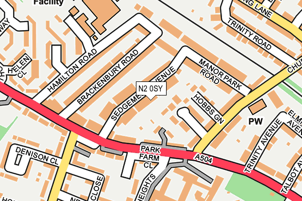 N2 0SY map - OS OpenMap – Local (Ordnance Survey) N2 0SY map - OS OpenMap – Local (Ordnance Survey)