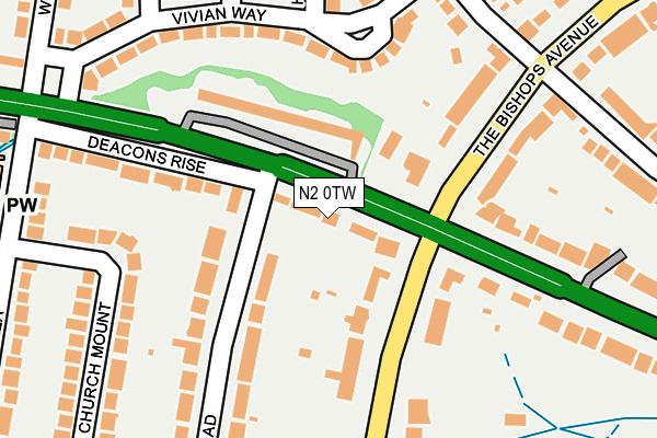 N2 0TW map - OS OpenMap – Local (Ordnance Survey) N2 0TW map - OS OpenMap – Local (Ordnance Survey)