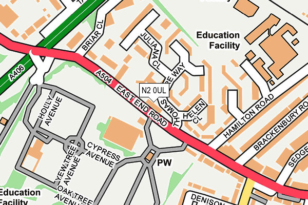 N2 0UL map - OS OpenMap – Local (Ordnance Survey) N2 0UL map - OS OpenMap – Local (Ordnance Survey)
