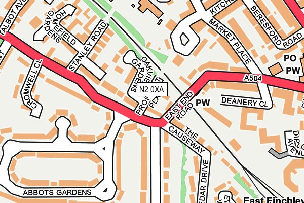 N2 0XA map - OS OpenMap – Local (Ordnance Survey) N2 0XA map - OS OpenMap – Local (Ordnance Survey)