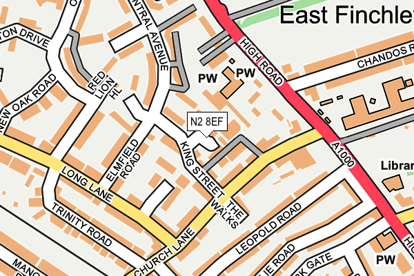N2 8EF map - OS OpenMap – Local (Ordnance Survey) N2 8EF map - OS OpenMap – Local (Ordnance Survey)