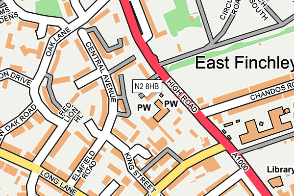 N2 8HB map - OS OpenMap – Local (Ordnance Survey) N2 8HB map - OS OpenMap – Local (Ordnance Survey)