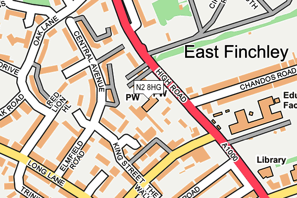 N2 8HG map - OS OpenMap – Local (Ordnance Survey) N2 8HG map - OS OpenMap – Local (Ordnance Survey)