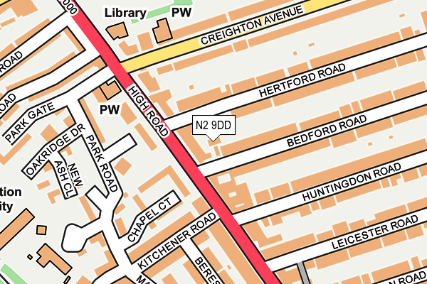 N2 9DD map - OS OpenMap – Local (Ordnance Survey) N2 9DD map - OS OpenMap – Local (Ordnance Survey)