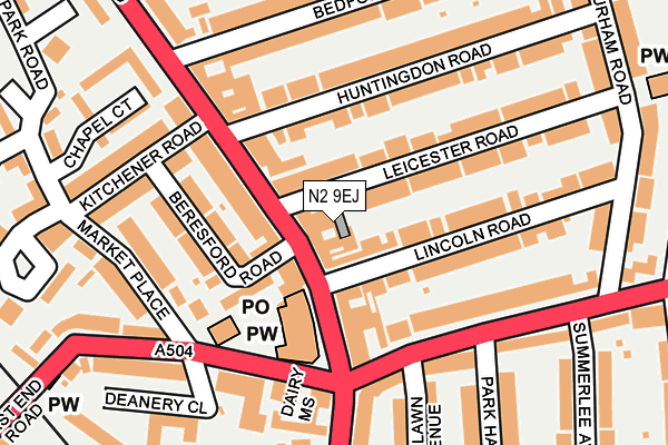 N2 9EJ map - OS OpenMap – Local (Ordnance Survey) N2 9EJ map - OS OpenMap – Local (Ordnance Survey)