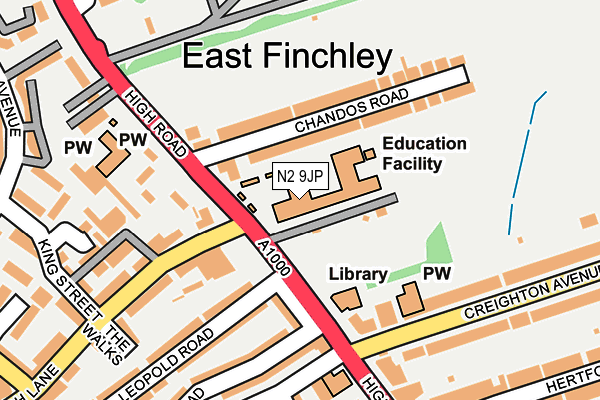 N2 9JP map - OS OpenMap – Local (Ordnance Survey) N2 9JP map - OS OpenMap – Local (Ordnance Survey)