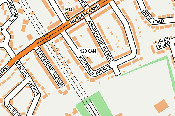 N20 0AN map - OS OpenMap – Local (Ordnance Survey) N20 0AN map - OS OpenMap – Local (Ordnance Survey)
