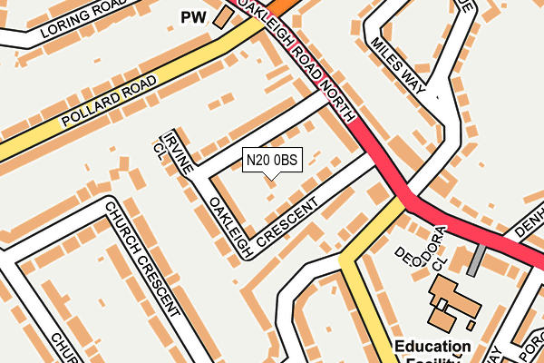 N20 0BS map - OS OpenMap – Local (Ordnance Survey) N20 0BS map - OS OpenMap – Local (Ordnance Survey)