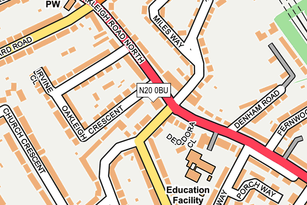 N20 0BU map - OS OpenMap – Local (Ordnance Survey) N20 0BU map - OS OpenMap – Local (Ordnance Survey)