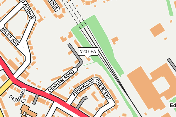 N20 0EA map - OS OpenMap – Local (Ordnance Survey) N20 0EA map - OS OpenMap – Local (Ordnance Survey)