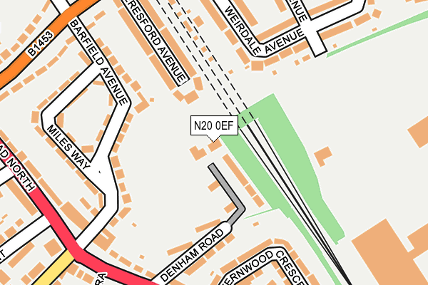 N20 0EF map - OS OpenMap – Local (Ordnance Survey) N20 0EF map - OS OpenMap – Local (Ordnance Survey)