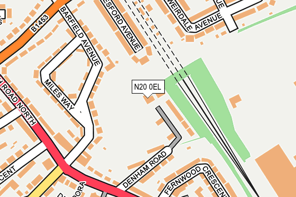 N20 0EL map - OS OpenMap – Local (Ordnance Survey) N20 0EL map - OS OpenMap – Local (Ordnance Survey)