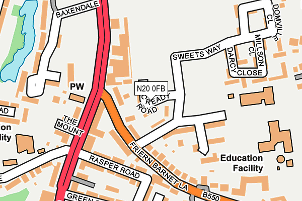 N20 0FB map - OS OpenMap – Local (Ordnance Survey) N20 0FB map - OS OpenMap – Local (Ordnance Survey)